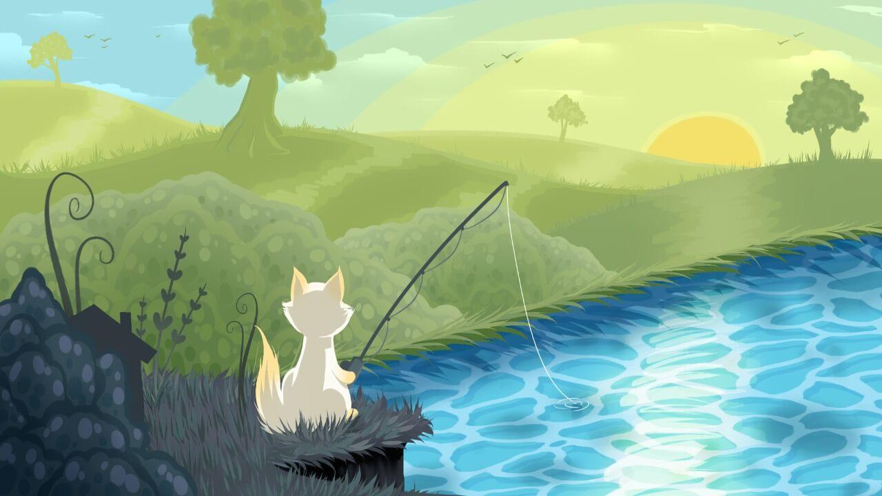 Cat Goes Fishing poster